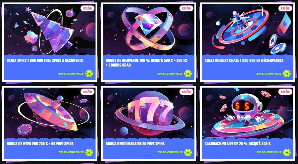 Promotions hebdomadaires du casino Lunubet