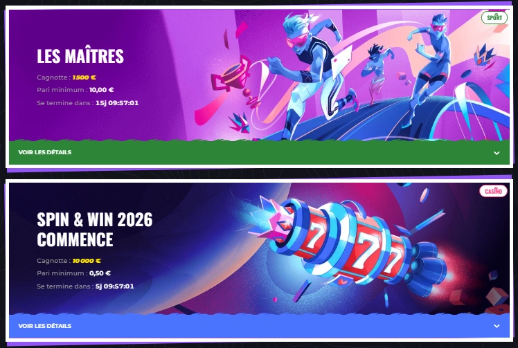 Tournois et compétitions casino Lunubet
